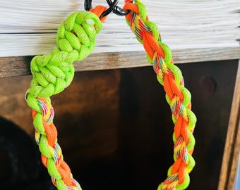 Handmade Colorful Heartshape Paracord Phone Wrist Strap/Bag Charm/Bag Tag