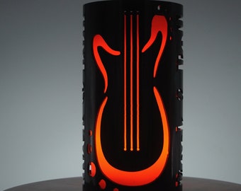 Rock & Roll Guitars Decorative Metal Candle Holder