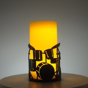 Drum Set Decorative Metal Candle Holder