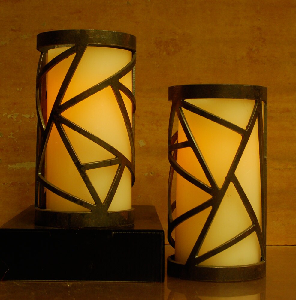 Triangles Design 1055 Metal Candle Holder Luminary Etsy