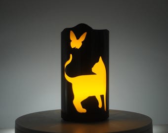 Cat with Butterfly Luminary