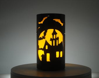 Halloween Haunted House Luminary