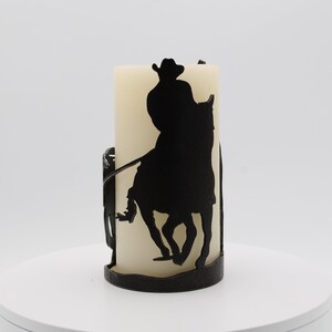 Team Roping Metal Candle Holder Luminary | Etsy