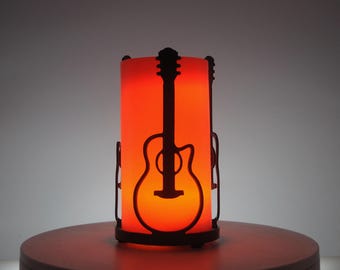Guitar Metal Candle Holder: Decorative Luminary Gift