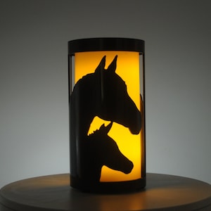 Framed Horses Luminary
