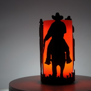 Riding Cowboys Decorative Metal Candle Holder image 5
