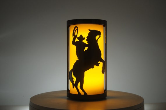 Yeehaw Cowboy Decorative Metal Candle Holder