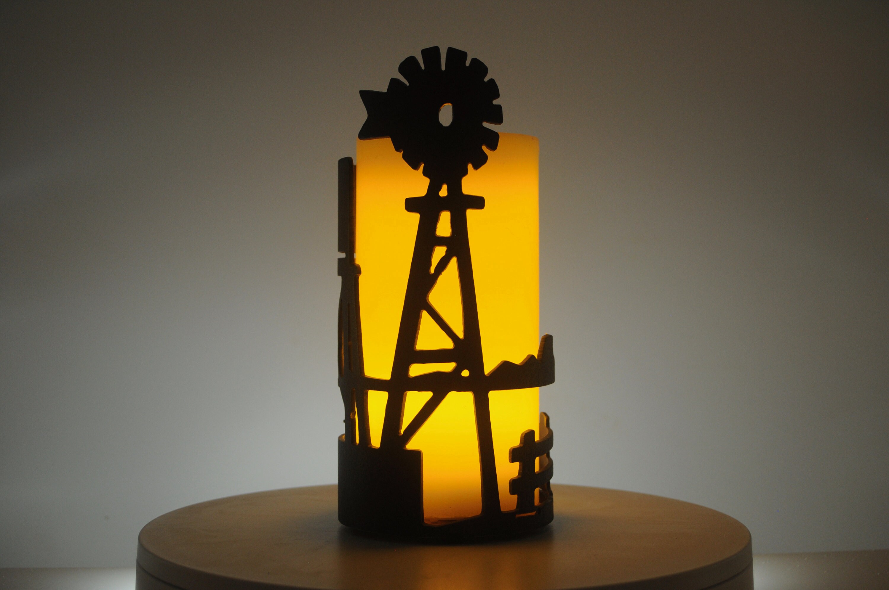 Windmill Decorative Metal Candle Holder