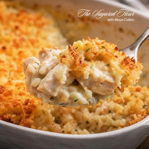Creamy Chicken and Rice Casserole Recipe | Golden Breadcrumb Top | Easy Family Dinner | Freezer Friendly | Printable PDF | Instant Download