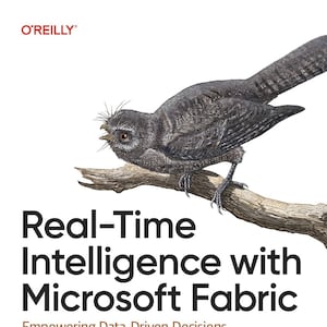 Può includere: Una copertina di libro intitolata Real-Time Intelligence with Microsoft Fabric: Empowering Data-Driven Decisions in the Era of AI di Johan Ludvig Brattås e Frank Geisler. La copertina presenta l'illustrazione di un uccello grigio su un ramo.