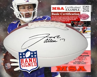 Josh Allen Signed Buffalo Bills NFL Football | Authentic Memorabilia (COA, Steiner)