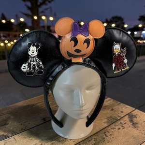 Halloween Mickey Minnie Mouse Donald Disney inspired ears headband