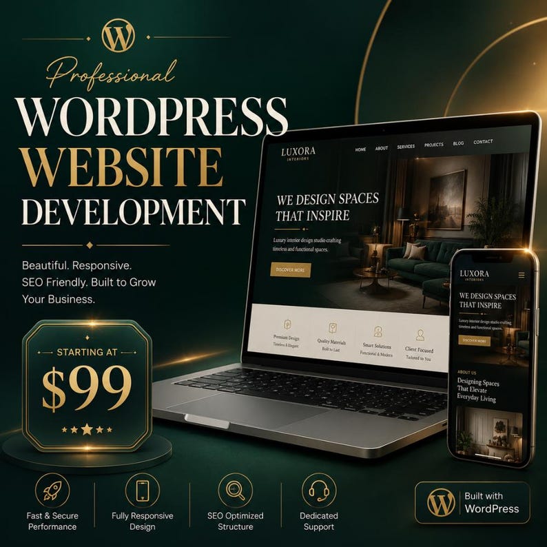 Professional custom WordPress website development service for businesses and entrepreneurs, custom WordPress website design and responsive business website setup.Professional custom WordPress website development service for businesses and entrepreneurs. custom wordpress website development, business website design, wordpress website setup
