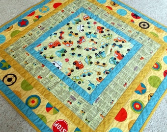 Quilt, Baby or Child's Blanket of Cars & Trucks