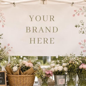 Custom Tent Banners, Vendor Canopy Tent Banners, Trade Fair Display, Vendor Pop Up Shop Display, Event Tent Vinyl Outside