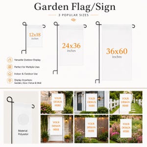 Custom Vinyl Garden Flag, Personalized Outdoor Decor, Photo Printing (All-Season Yard) image 8