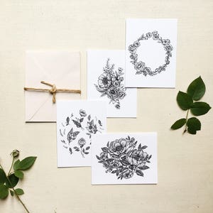 Botanische kaart set van vier - Originele illustraties