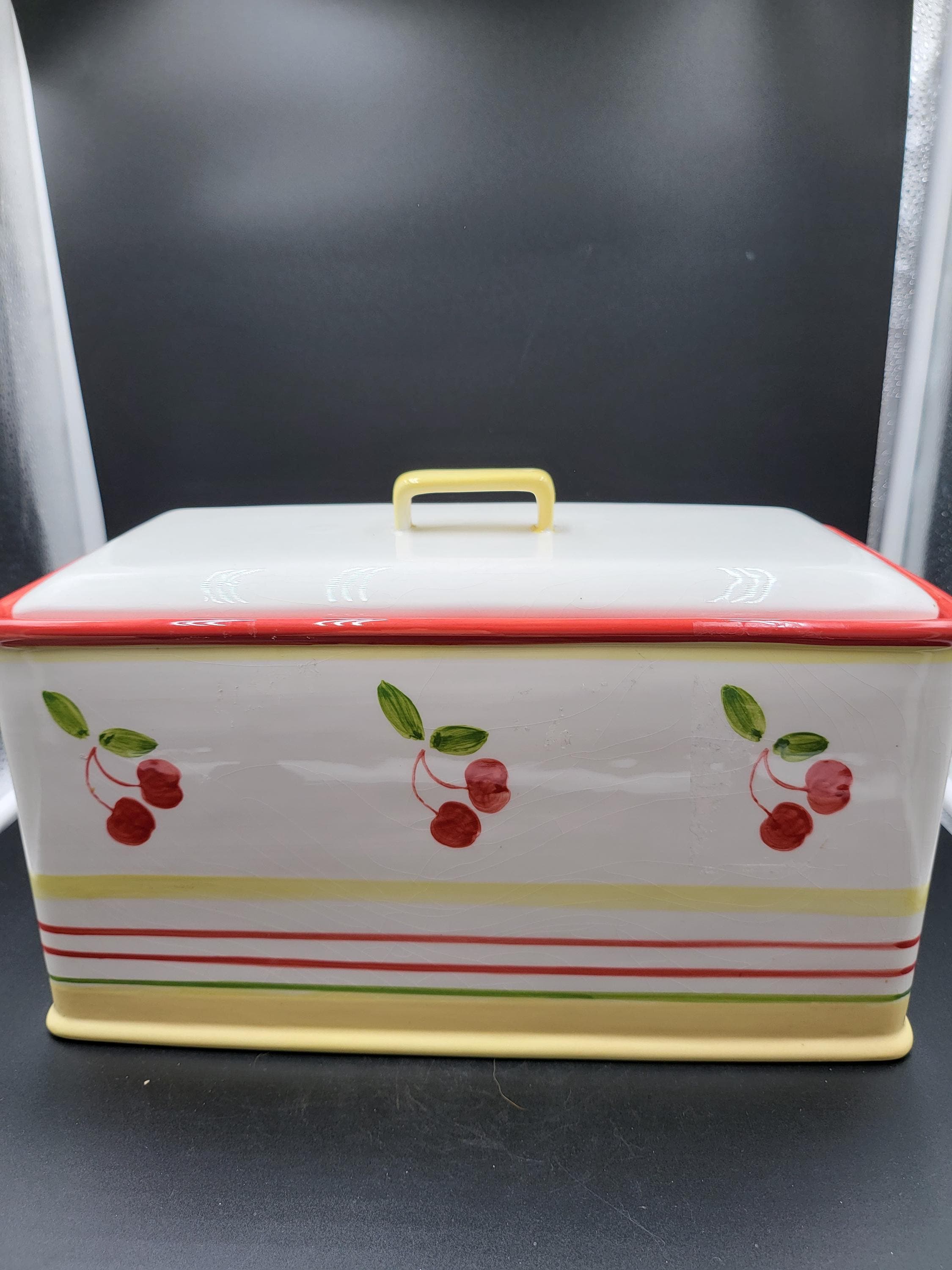 Vintage Ceramic Bread Box - Etsy