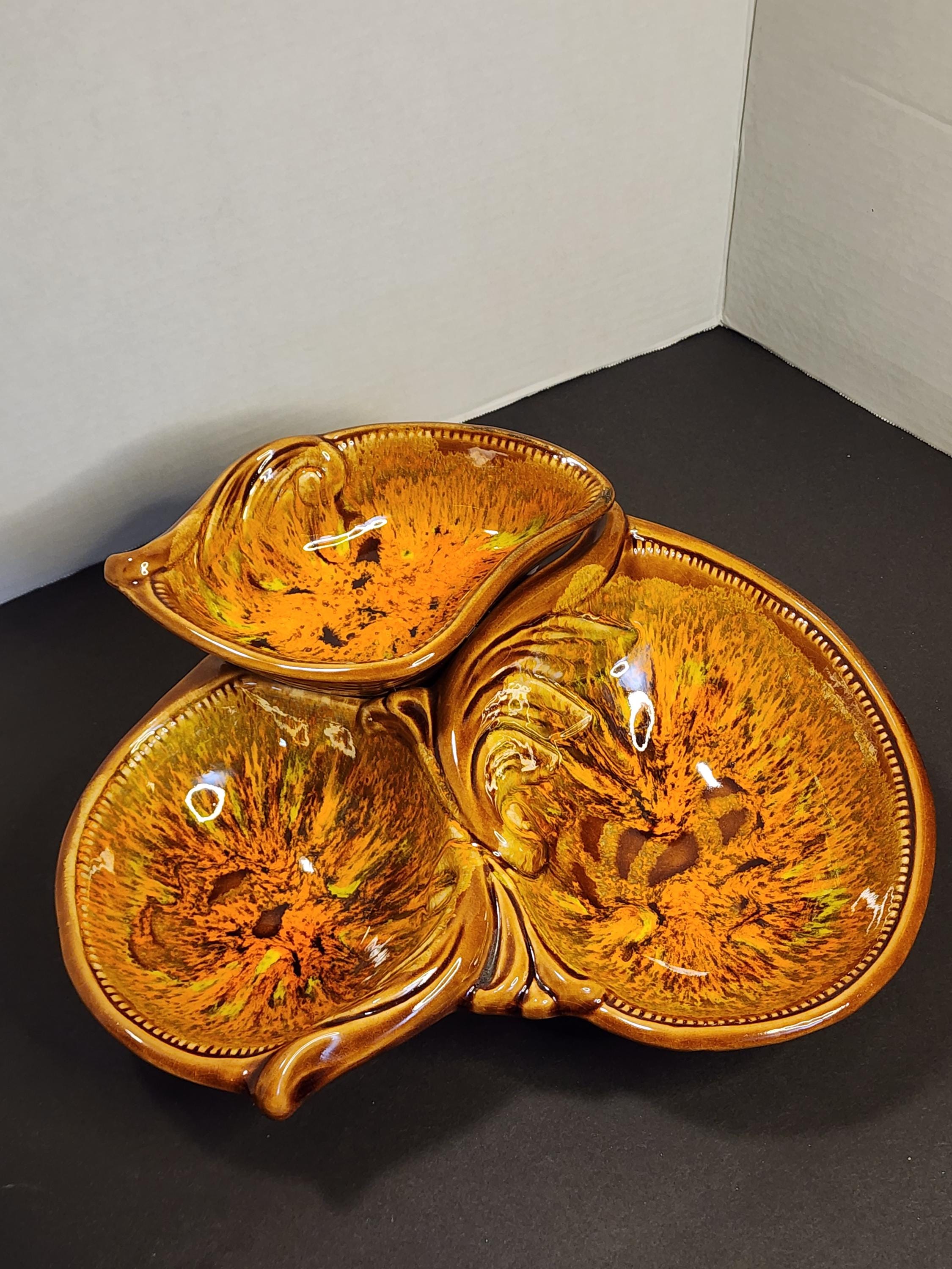California Original Pottery Leaf Tray - Etsy