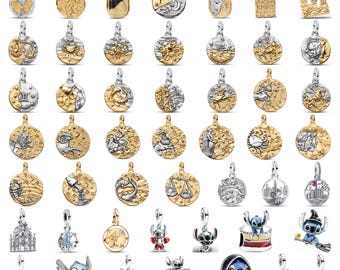 Pingentes do zodíaco, contas astrológicas, pingentes vintage com símbolos astrológicos. Compatíveis com berloques para pulseiras Pandora europeias. Presente para ela.