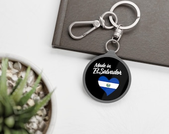 Brelok z flagą w kształcie serca inspirowany Salwadorem | Brelok z motywem salwadorskiej dumy