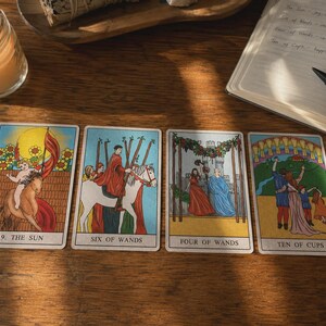 Luna Clarity Is This the Right Time timing tarot reading cover image, dark starry background with tarot cards, same-day written decision clarity report.