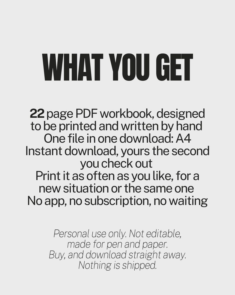 Decision Workbook for Love, Should I Text Wait or Walk Away, Printable Relationship Journal, Mixed Signals No Contact PDF