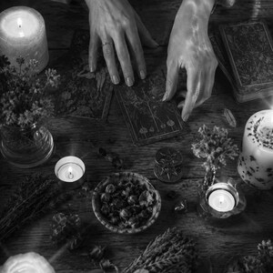 Luna Clarity Is This the Right Time timing tarot reading cover image, dark starry background with tarot cards, same-day written decision clarity report.