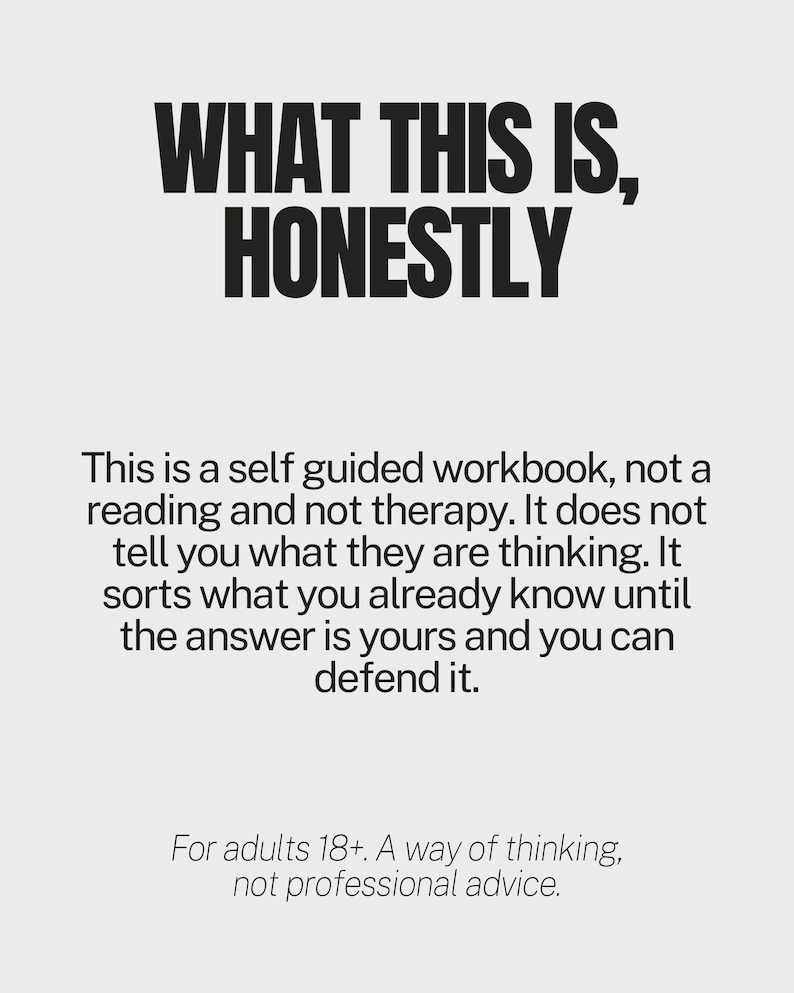 Decision Workbook for Love, Should I Text Wait or Walk Away, Printable Relationship Journal, Mixed Signals No Contact PDF