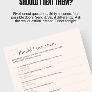 Decision Workbook for Love, Should I Text Wait or Walk Away, Printable Relationship Journal, Mixed Signals No Contact PDF