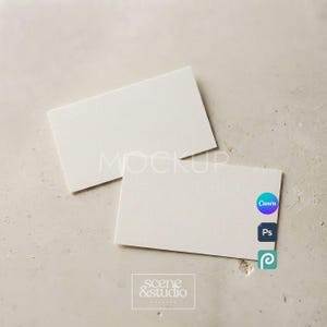 Biljettmodell: Visitkort Canva-modell, Mockup för bilagekort, PSD Smart Object, PNG