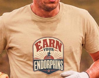 Camiseta "Gana tus endorfinas", camiseta retro para correr, regalo de motivación para corredores
