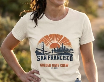 Camiseta del San Francisco Run Club, camiseta vintage con el horizonte de la ciudad y nombre personalizado, regalo para corredores de San Francisco.