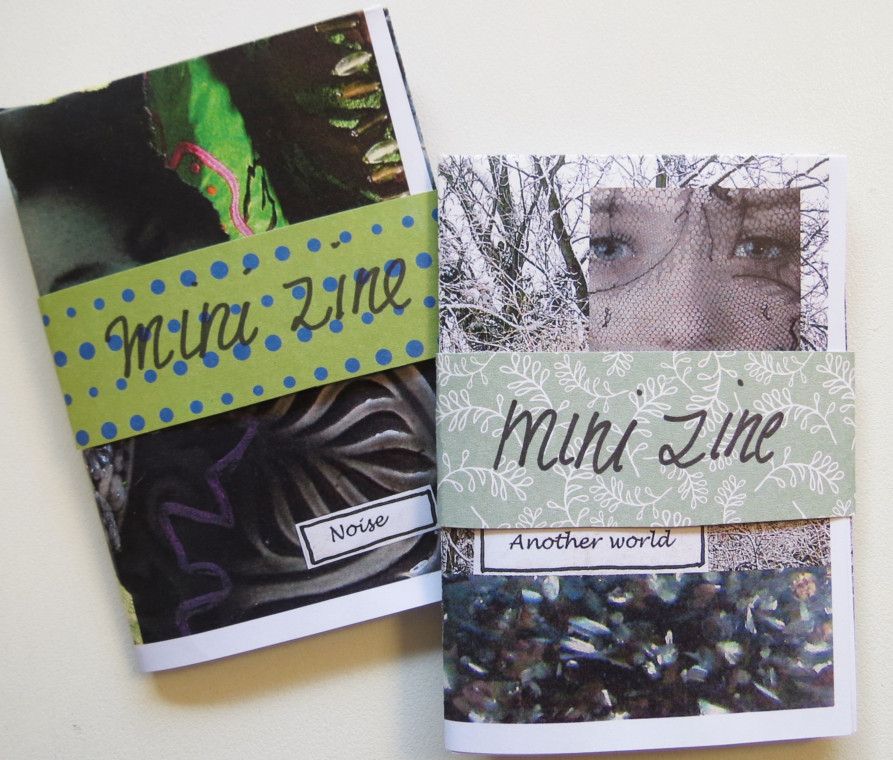 Mini zine art zine A4 fold zine collage zine Etsy