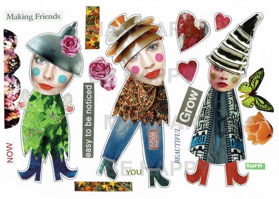 mixed media dolls