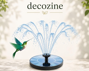 Fuente de agua solar, bomba para bebedero de pájaros, elemento flotante para jardín, decoración para estanques exteriores