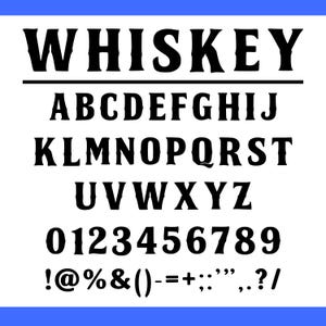 Whiskey Font SVG | Vintage Distillery Alphabet | Rustic Bar SVG (Digital Download)