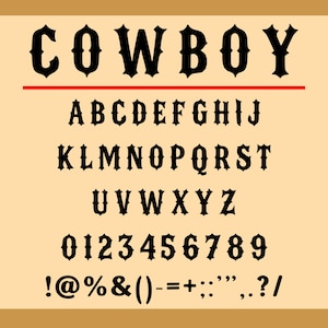 Cowboy Font SVG Bundle | Western Alphabet, Rodeo Lettering (Digital Download)