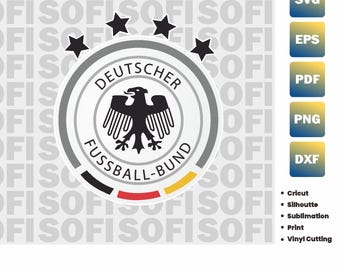Germany National Soccer Team Logo SVG, PNG | Digital Download