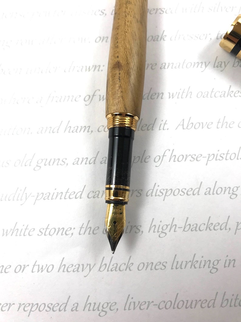 Fountain Pen Figured Teak Handturned Wood Pen