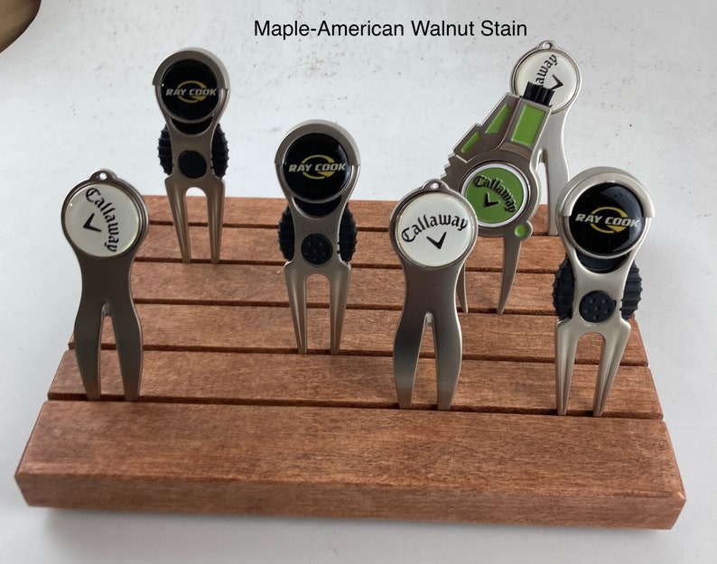 Golf Divot Tool Display Rack Solid Wood Etsy