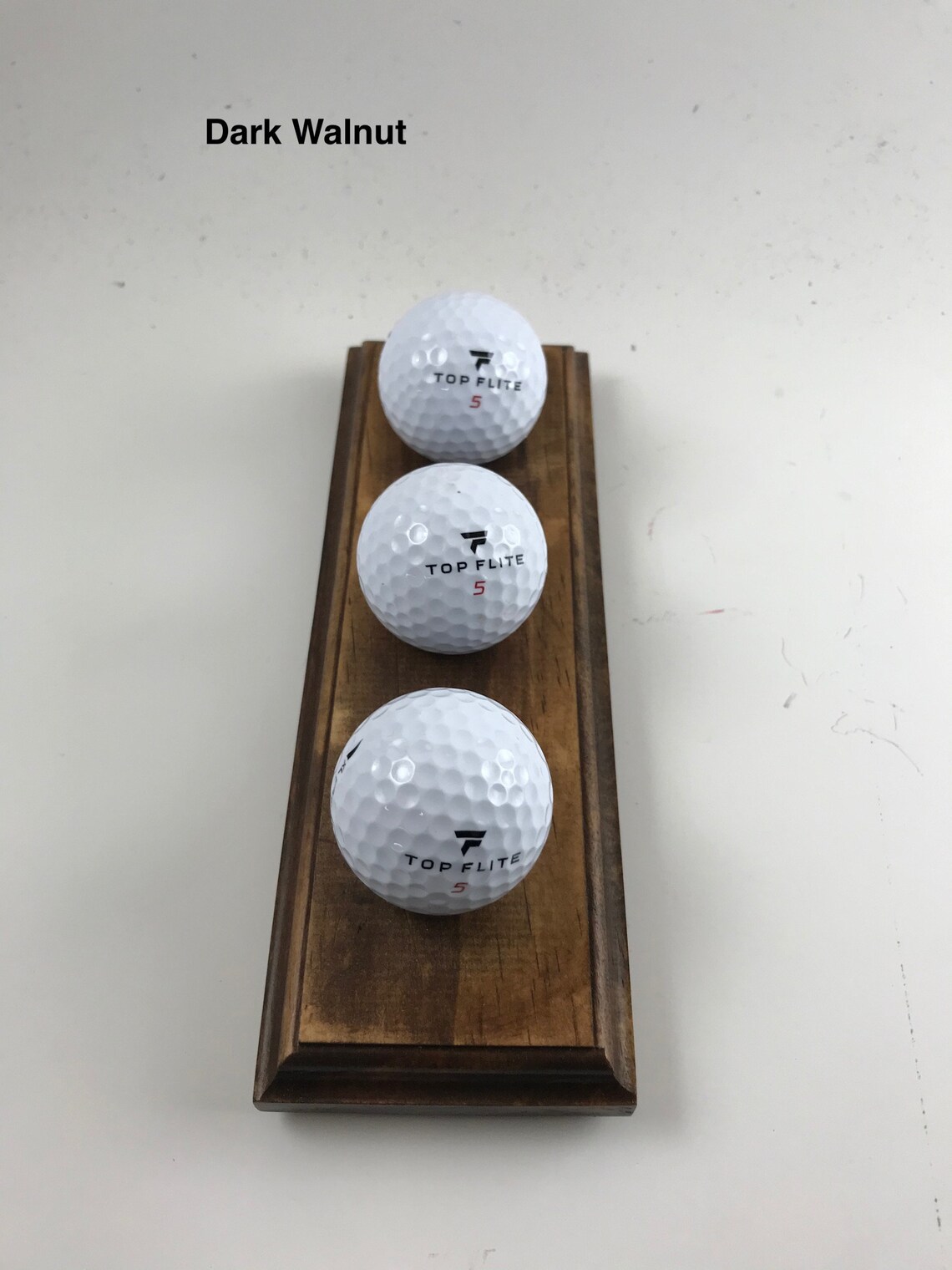 Golf Ball Display Rack Wood Walnut Stain Hammered Bronze Etsy