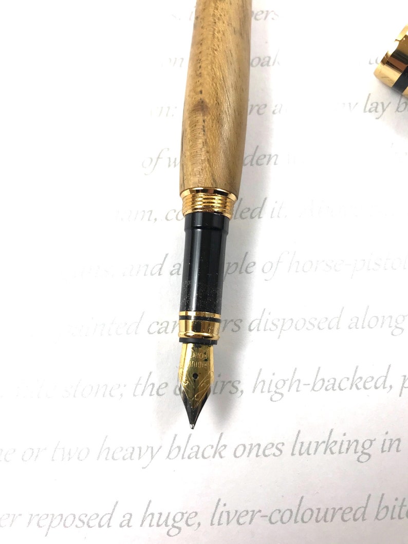 Fountain Pen Figured Teak Handturned Wood Pen