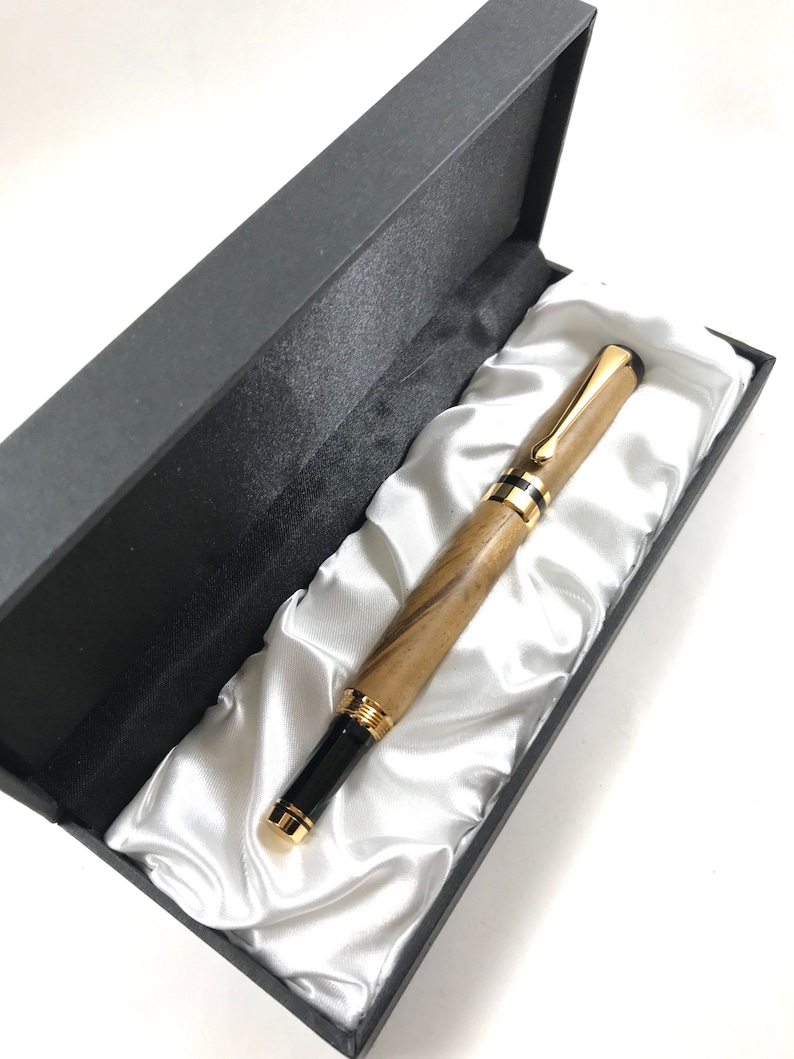 Fountain Pen Figured Teak Handturned Wood Pen
