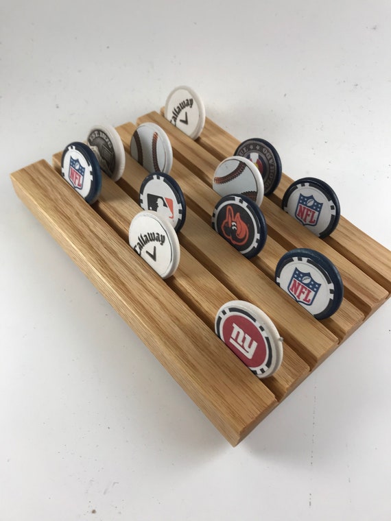 Golf Ball Marker Display Rack Solid Wood Etsy