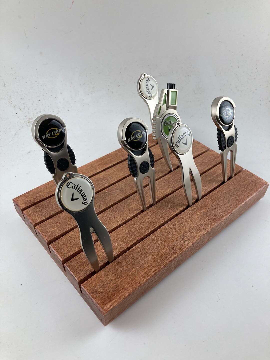 Golf Divot Tool Display Rack Solid Wood Etsy