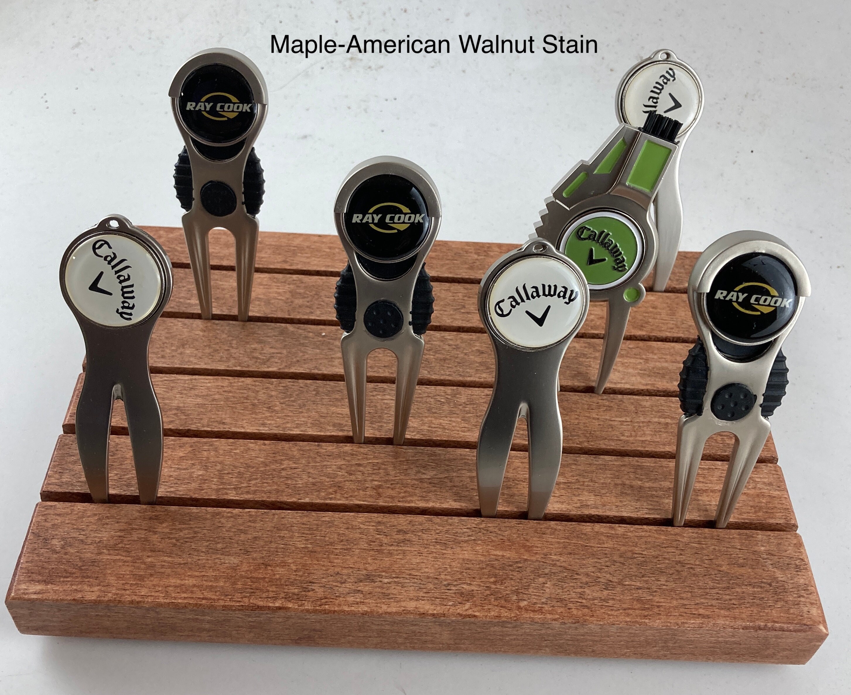 Golf Divot Tool Display Rack Solid Wood Etsy
