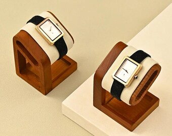 Wooden Jewelry Organizer, Watch Display Stand, Bracelet Display Holder, Rustic Watch Rack, Retail Showcase Decor