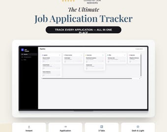 Job Application Tracker, Interactive Pipeline Dashboard (Digital HTML Tool)