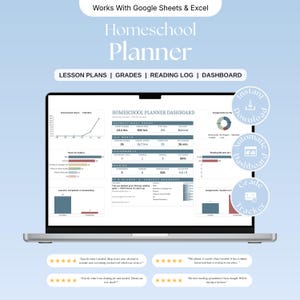 Hemundervisningsplanerare | Närvarologg, lektionsplanerare och uppgiftsspårare | Google Sheets och Excel
